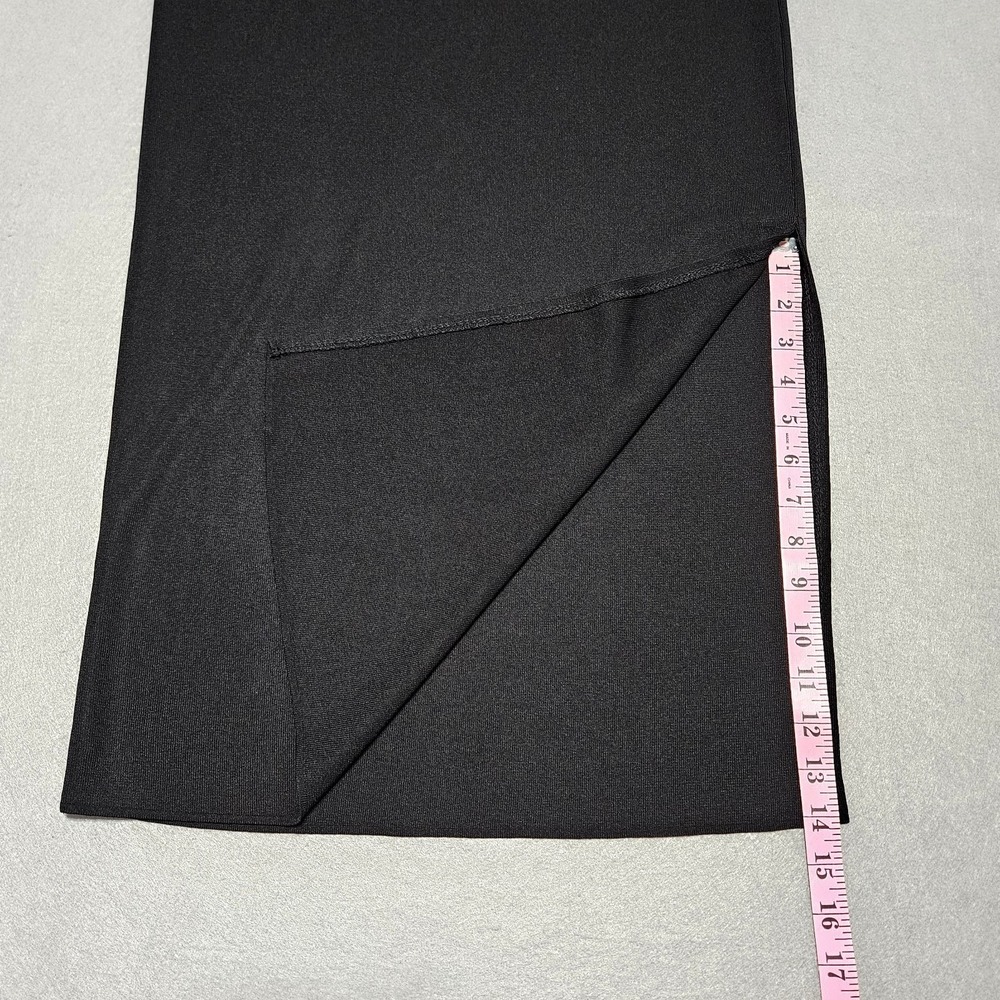 Exclusively Misook Maxi Skirt Sz S PETITE Pull On Acrylic Knit Side Slit Career - Picture 8 of 8